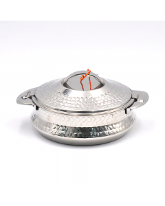 Round stainless steel food container 1 liter