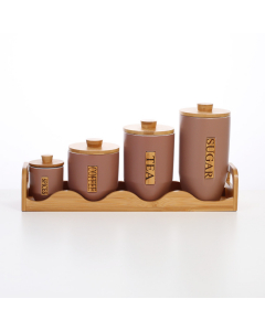   wooden Spice Jars set