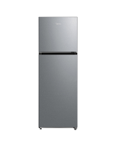 Midea refrigerator with top freezer, 12 cubic feet, silver