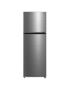 Midea refrigerator 12 cubic feet, two doors, silver