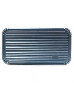 Serving tray large blue stainless steel