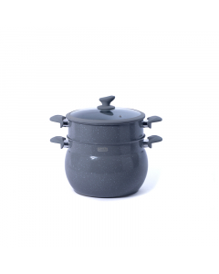 Gray granite coated steam pot, 10 litres