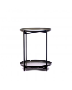 Two-tier oil serving table