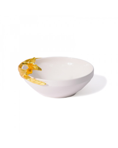 Deep ceramic serving bowl