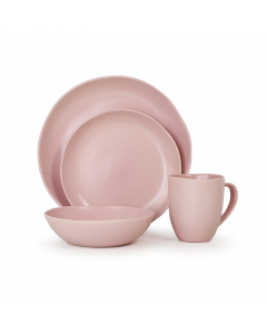 Pink 16-piece breakfast set