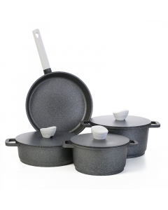 Korean Granite Cookware Set 7 Pieces Gray