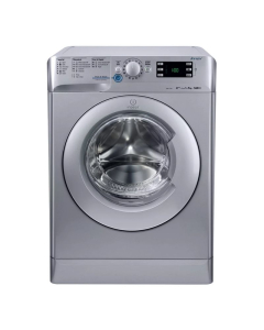 Indesit washing machine, front loading, 9 kg, 16 programs, silver