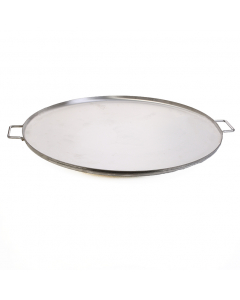Two-handed steel frying pan