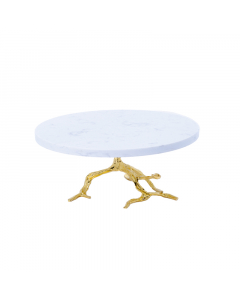 Large round marble cake stand
