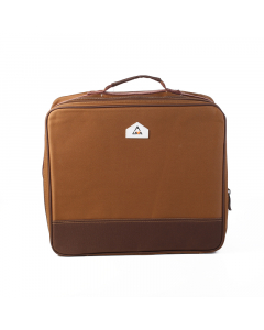  trip bag with a brown metal frame
