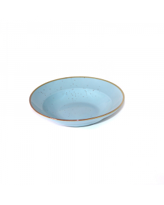 Porcelain, deep, light blue plate