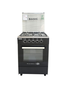 Basic oven, 4 burners, full safety gas, 55x55 cm
