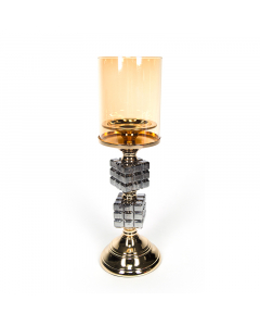 Medium gold decorative candlestick