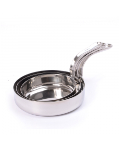 Vitro oval steel frying pan set of 3 pieces