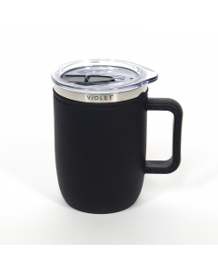 thermal mug with transparent cover450 ml black