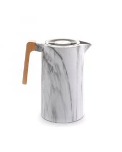 Thermos, steel, with a wooden handle, 1 liter, marble