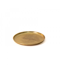 Small golden round serving plate