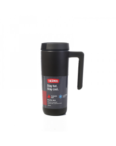 Thermos mug with handle black 530 ml