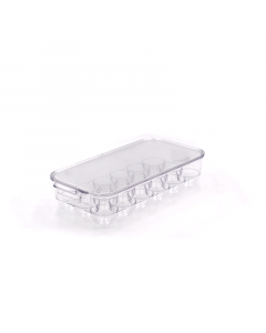 Transparent plastic egg box