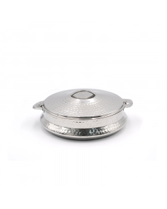 Round stainless steel food container 4 liters