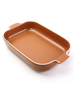 A large rectangular pottery tray
