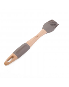 Silicone oil brush with wooden handle