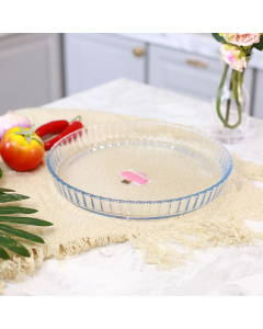 Round glass oven tray