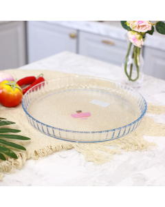 Round glass oven tray