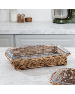 Caldo glass tray with 1 liter basket