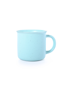 Porcelain cup with green handle