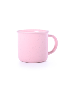 Porcelain cup with pink handle