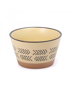 A yellow-brown earthenware bowl
