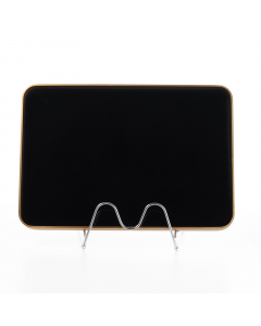Medium rectangular black gilded serving tray