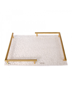 Acrylic golden serving tray