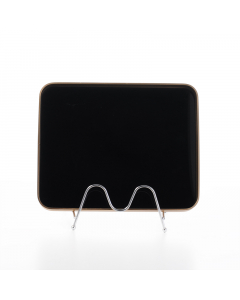 Small rectangular black gilded serving tray