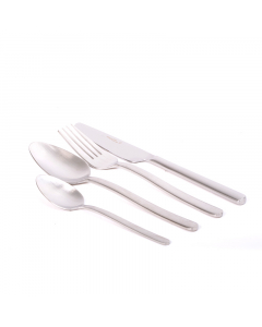 A set of 16-piece spoons in matte silver
