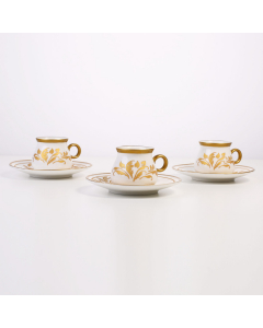 Turkish coffee cups set 12 gold pieces