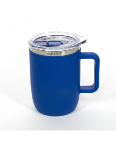 thermal mug with transparent cover450 ml blue