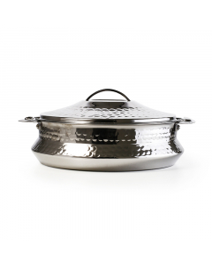 Round stainless steel food container 2 liters