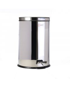 Steel trash can with foot pedal, 20 litres