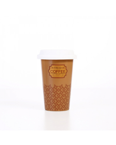 Ceramic cup with silicone cover