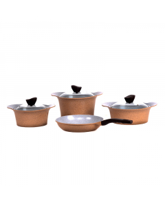 Ceramic Cookware Set   7 Korean pieces brown