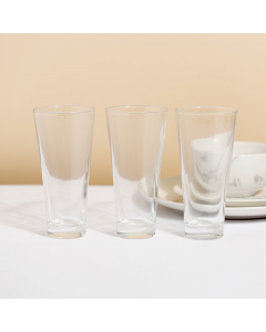 Glass cup set 3 pieces 370 ml