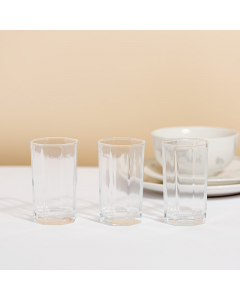 Glass cup set 3 pieces 210 ml