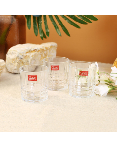 Set of 3-piece glass cups
