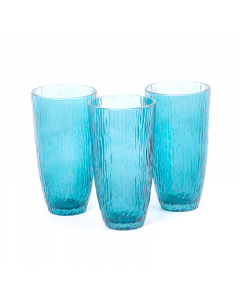Glass cups set, 3 pieces, 350 ml, colored