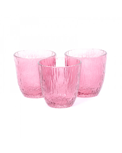 Glass cups set, 3 pieces, 300 ml, colored