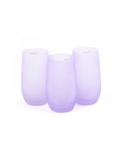 Set of glasses, 3 pieces, purple, 400 ml