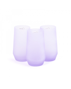 Set of cups, 3 pieces, purple, 450 ml