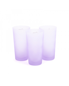 Set of glasses, 3 pieces, purple, 470 ml